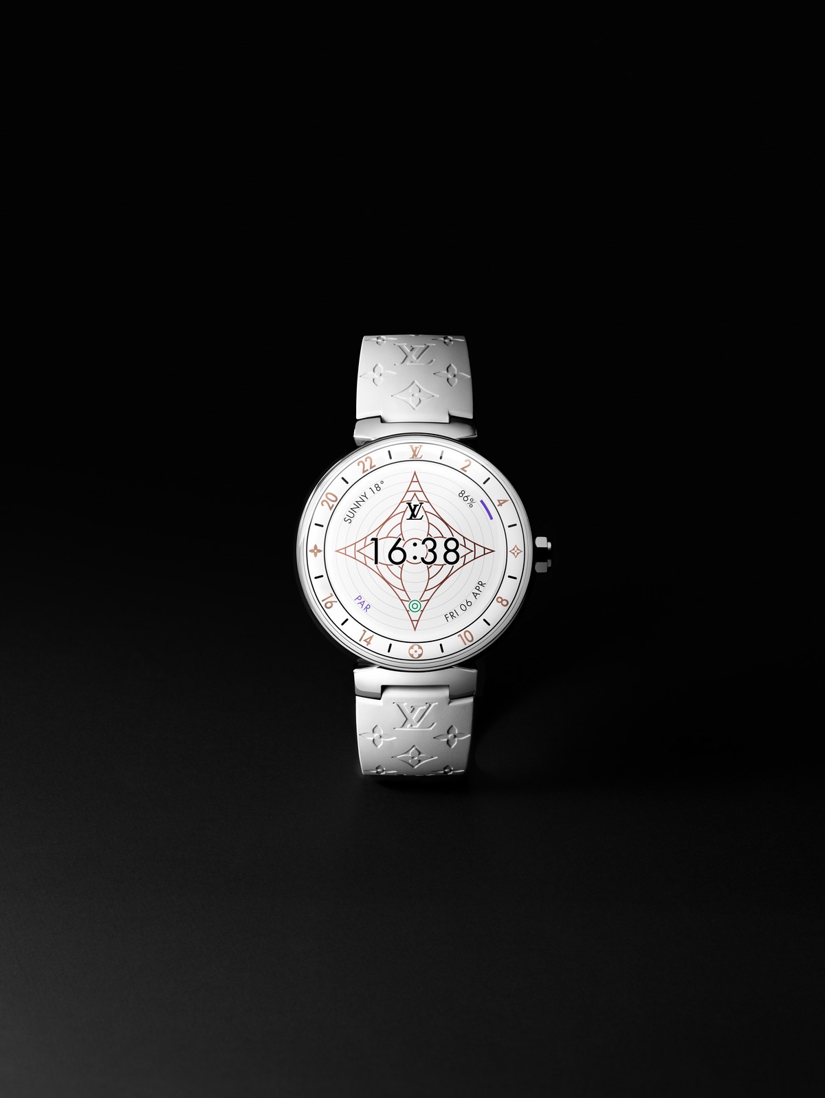 Louis Vuitton Tambour Horizon | Monogram White | smartwatch | foto |Globestyles