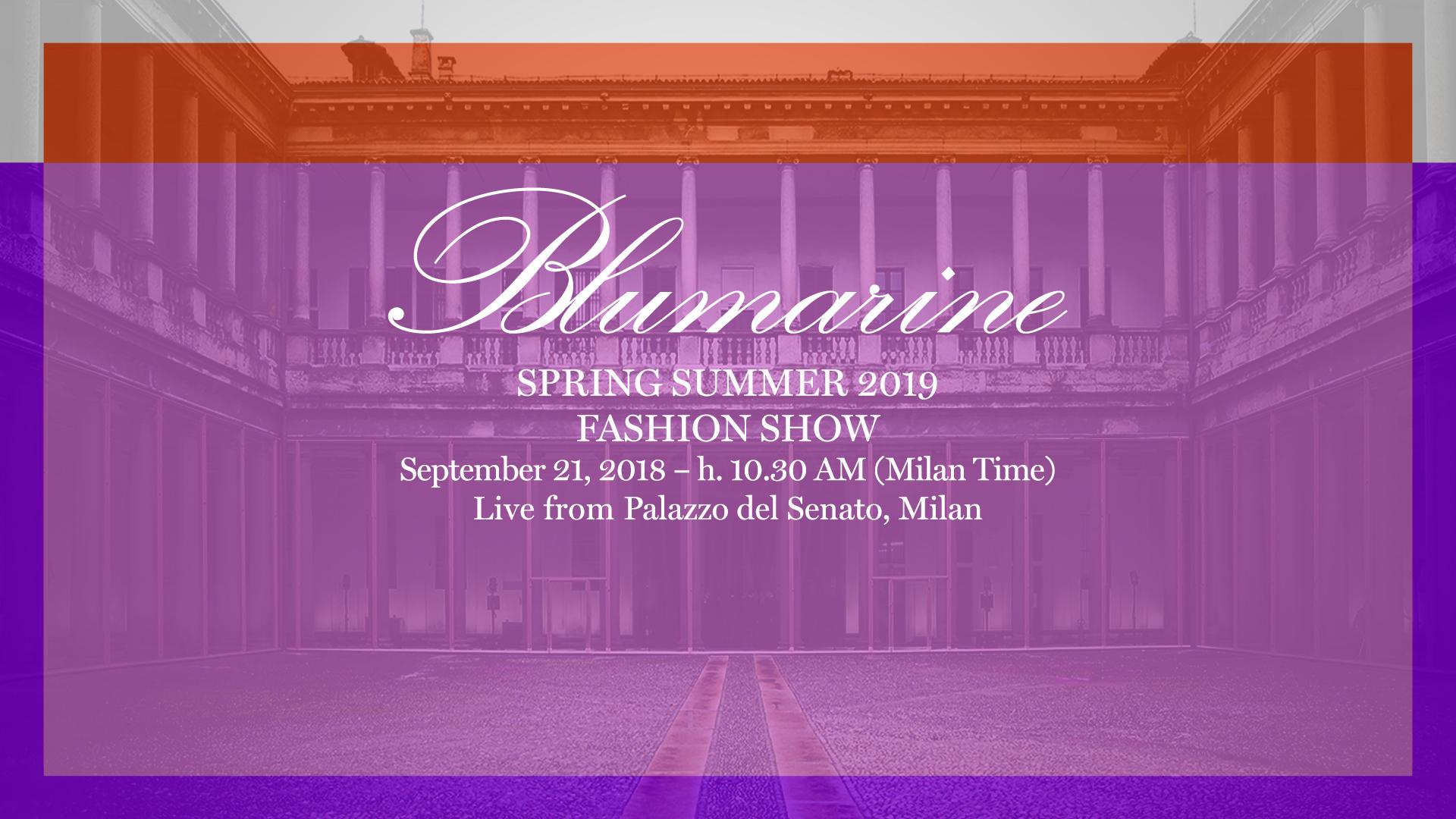 Blumarine sfilata primavera estate 2019 Live Streaming