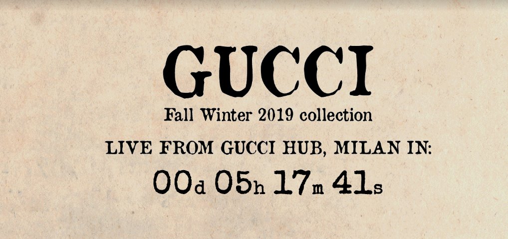 Gucci sfilata autunno inverno 2019 Live Streaming