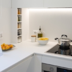 Cucina minimal bianca e moderna