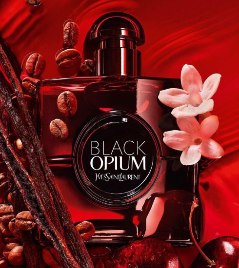YSL Black Opium Eau de Parfum Over Red