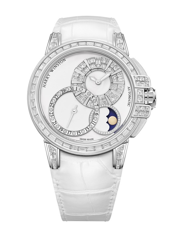 Harry Winston Ocean Date Moon Phase Baguette Automatic