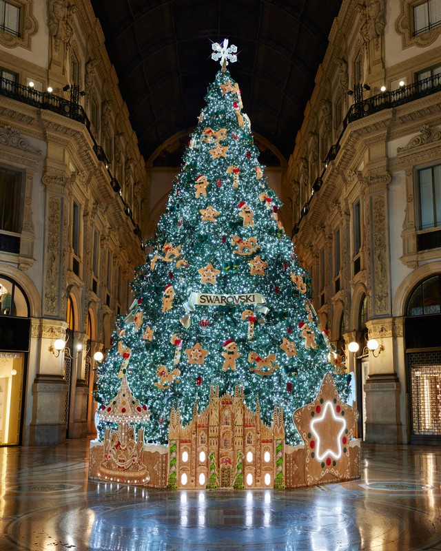 Albero di Natale Swarovski Galleria Milano 2022