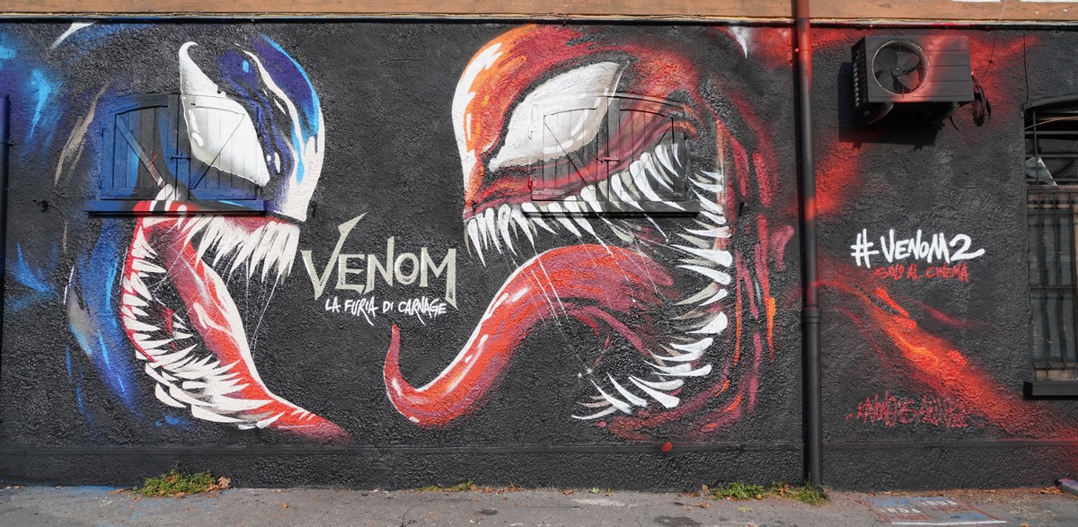 Murales Venom la furia di Carnage